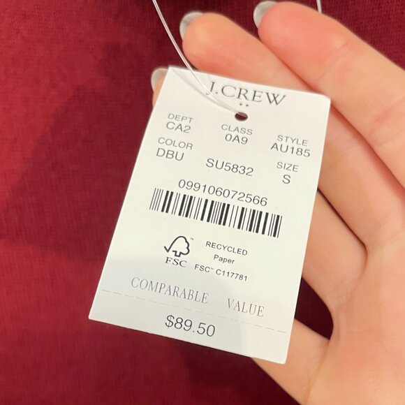 New J.Crew Merino Wool Blend Turtleneck Sweater Wine Red Small - Picture 6 of 8